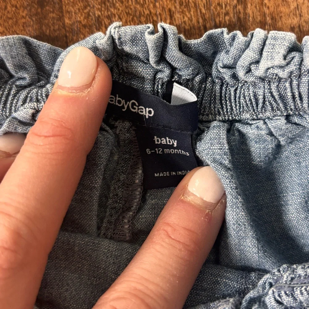GAP Light Blue Denim Diaper Cover with Drawstring